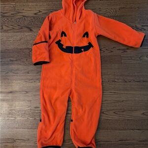 Orange Pumpkin Halloween Onesie